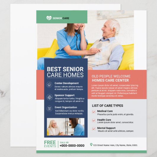 Service Flyer-Sjabloon voor hogere kosten (Voorkant / Achterkant)