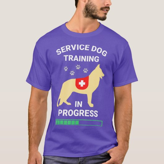 Service Hond in Training Duitse Herder Belgisch T-shirt (Voorkant)