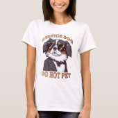 Service hond niet grappig huisdier t-shirt (Voorkant)