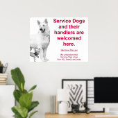 Service-honden zijn welkom poster (Thuiskantoor)