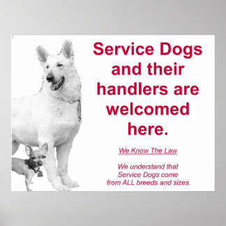 Service-honden zijn welkom poster