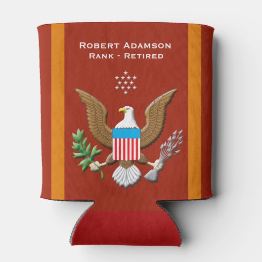 Service in de mariniers gepersonaliseerd blikjeskoeler (Achterkant)