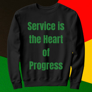 Service is het hart van vooruitgang trui