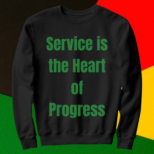 Service is het hart van vooruitgang trui