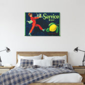 Service Lemon LabelLa Habra, CA Canvas Afdruk (Insitu (Slaapkamer))