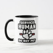Service Mens Do Not Aaien Grappige Hond Liefhebber Mok (Links)