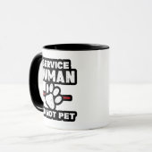 Service Mens Do Not Aaien Grappige Hond Liefhebber Mok (Voorkant links)