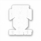 Service Menselijk ontwerp Niet Huisdier Grappig Qu Sticker (Voorkant)