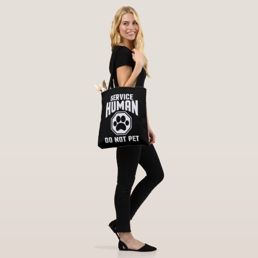 Service Menselijk ontwerp Niet Huisdier Grappig Qu Tote Bag (Op model)