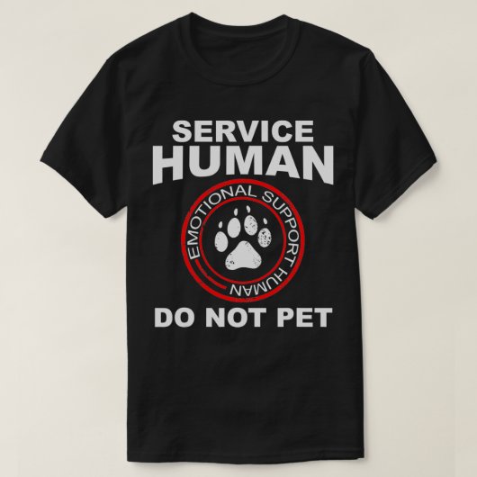 Service Menselijke Grappige Hond Eigenaar Emotione T-shirt (Design voorkant)