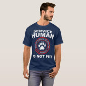 Service Menselijke Grappige Hond Eigenaar Emotione T-shirt (Voorkant volledig)