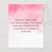 Service Menu Girl met Braid Pink Waterverf (Achterkant)