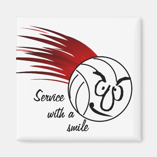 Service met een glimlach magneet (Voorkant)