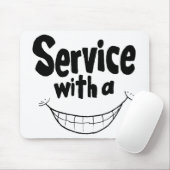 Service met een Smile Mousepad Muismat (Met muis)
