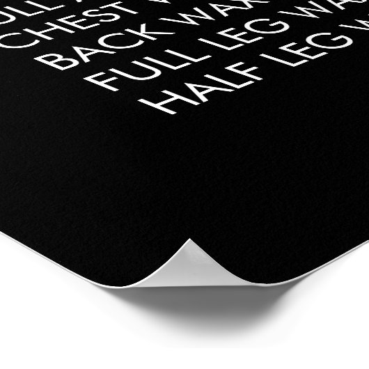 Service Price Menu Custom Printed Poster (Hoek)