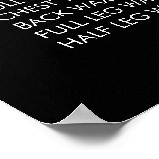 Service Prijs Menu Custom Gedrukt Poster (Hoek)