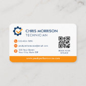 Service Reparatie Monteur QR Code Visitekaartje (Achterkant)