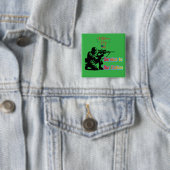 Service To Nation keldergroen Vierkante Button 5,1 Cm (In situ)