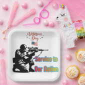 Service To Nation  Papieren Bordje (Feest)