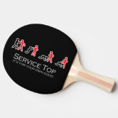 Service-top-peddel Tafeltennisbatje (Zijkant)