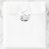Service Truck Ronde Sticker (Tas)