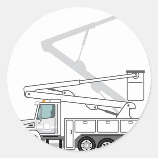 Service Truck Ronde Sticker (Voorkant)