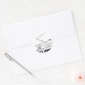 Service Truck Ronde Sticker (Envelop)