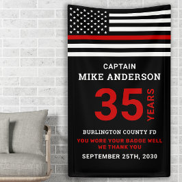 Service van de pensioenjaren van de brandweerman m spandoek