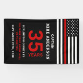 Service van de pensioenjaren van de brandweerman m spandoek (Horizontaal)