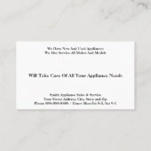 Service-Visitekaartje voor verkoop en reparatie va Visitekaartje (Achterkant)