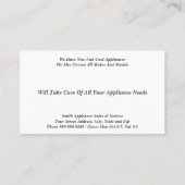 Service-Visitekaartje voor verkoop en reparatie va Visitekaartje (Achterkant)