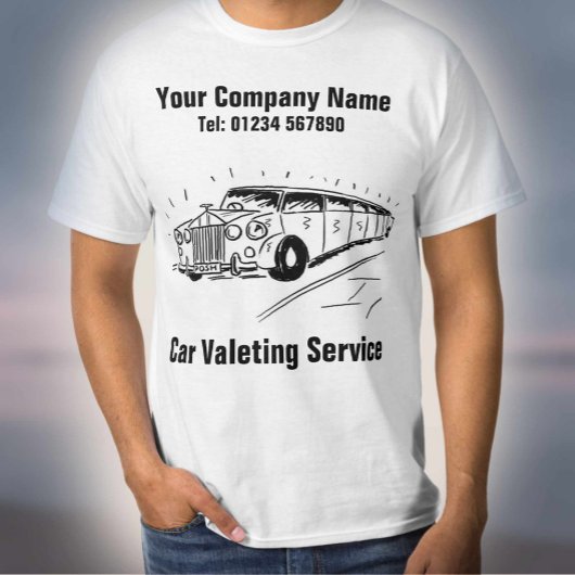 Service voor het afwisselen van auto's - met naam t-shirt