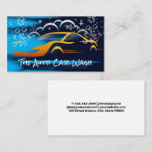 Service voor het reinigen van autowasbellen visitekaartje (Voorkant / Achterkant)