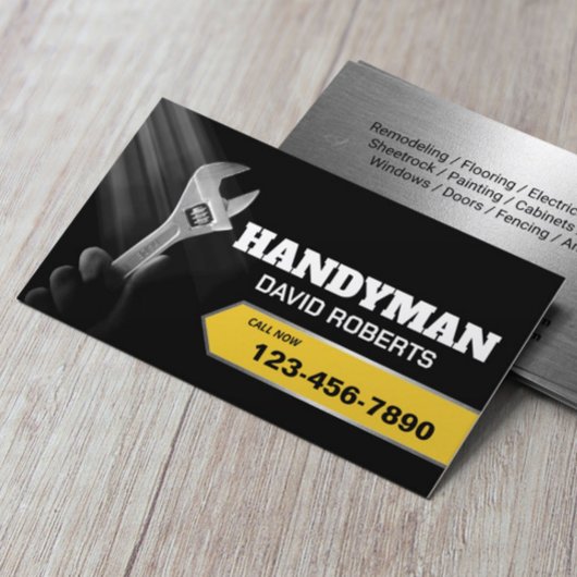 Service voor reparatie en aansluiting van handyman visitekaartje