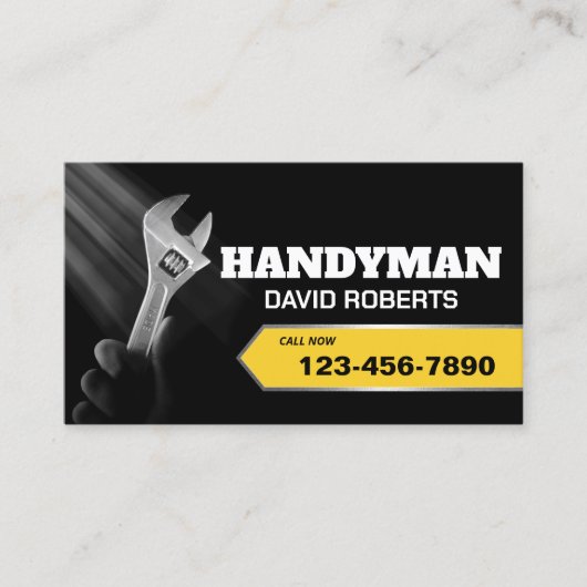 Service voor reparatie en aansluiting van handyman visitekaartje (Voorkant)