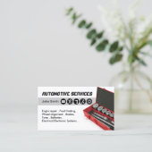 Service voor reparatie van auto's visitekaartje (Staand voorkant)