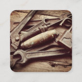 Service voor reparatie van handyman Rustige tools Vierkante Visitekaartje (Voorkant)