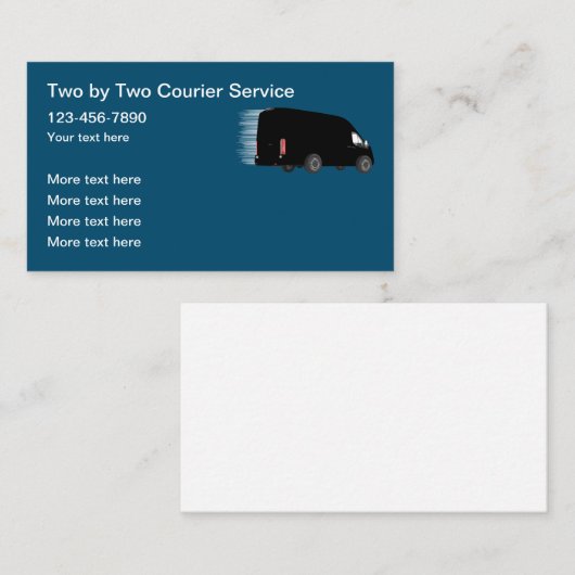 Service voor snelle koeriersbezorging visitekaartje (Voorkant / Achterkant)