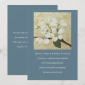 Serviceberry Flower Gravure Wedding Invitation Kaart (Voorkant / Achterkant)
