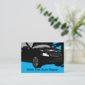 servicecentrum voor autoreparatie visitekaartje (Staand voorkant)