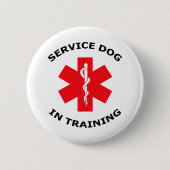 SERVICEDOG IN OPLEIDING RONDE BUTTON 5,7 CM (Voorkant)