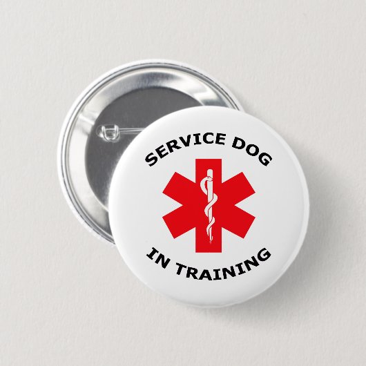 SERVICEDOG IN OPLEIDING RONDE BUTTON 5,7 CM (Voorkant /achterkant)