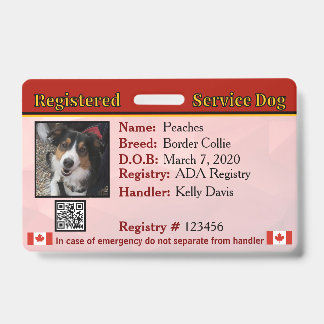 Servicehond Canada-badge Badge