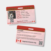Servicehond Canada-badge Badge (Voor- en achterkant)