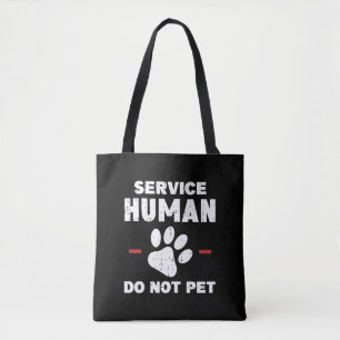 Servicehond Mens Niet Aaien Funny Hond Liefhebber  Tote Bag