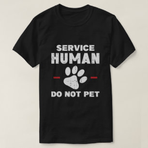 Servicehond Mens Niet Aaien Funshirt Voor Hondenli T-shirt