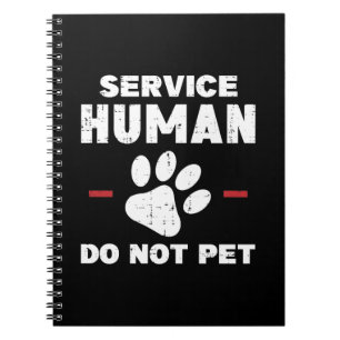 Servicehond, niet aaien, grappig geschenk voor hon notitieboek