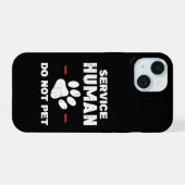 Servicehond Niet Aaien Grappig Geschenk voor Honde iPhone 15 Case (Achterkant horizontaal)