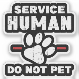 Servicehond Niet Aaien Grappig Geschenk voor Honde Sticker