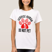 Servicehond Niet Aaien T-Shirt (Voorkant)